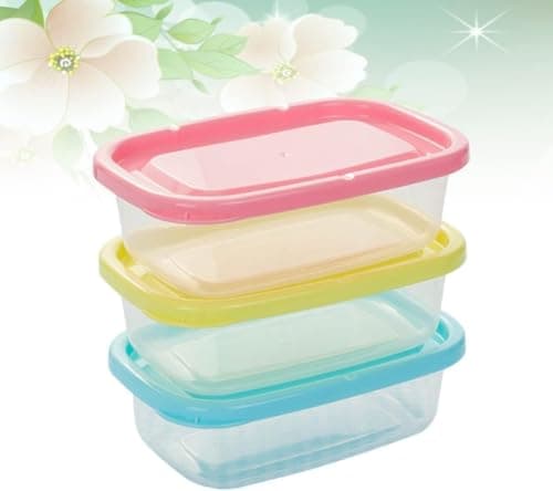 3 Piece Thermal Refrigerator Food Storage Container Set 1000ml Airtight