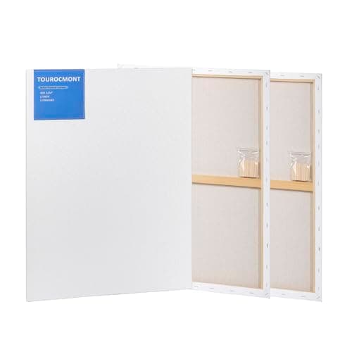Canvas 60 x 80 cm - Set of 3 Canvas Stretcher Frames 440 g/m² Canvas Set Painting Cloth for Painting Reinforced art surface