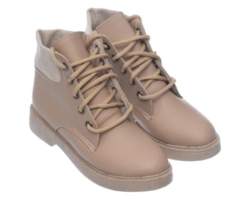 B&W womens B&W-W062-Beige Sneaker Boot