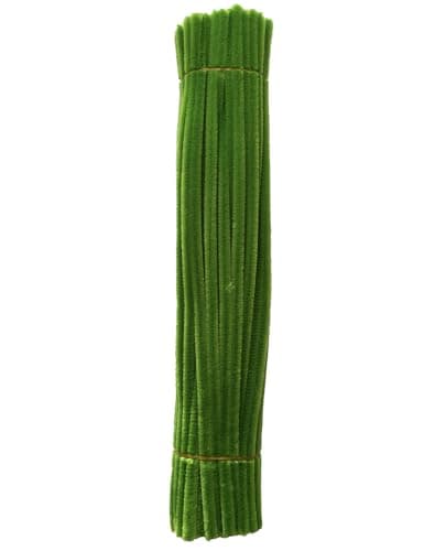 100pcs Pipe Cleaners, Chenille Stems for DIY (Green)