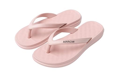 Romba Women's Flip Flops Summer Light Slippers - Comfortable Anti-Slip Sole for Beach, Home, Casual Sandal