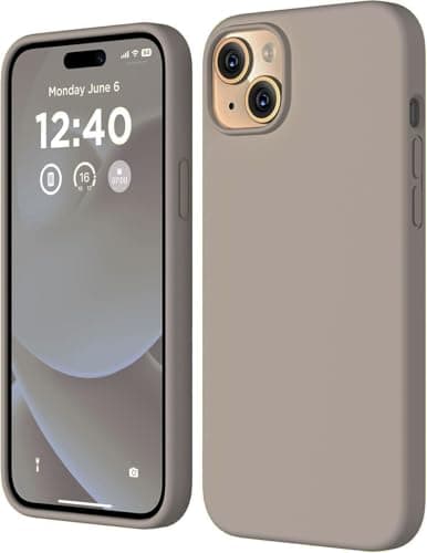 Compatible with iPhone 15 Case, Liquid Silicone Case, Full Body Shockproof Protective Cover [Soft Microfiber Lining], Slim Thin Phone Case for iPhone 15 6.1 inch, (Gray) Cellular phone case