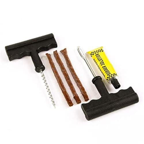 T- Handle Tire Plug Kit, Flat Tire Repair Tool Kit w/Storage Case, Heavy Duty Tubeless Tool