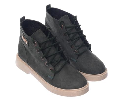 B&W womens B&W-W059-Olive Sneaker Boot