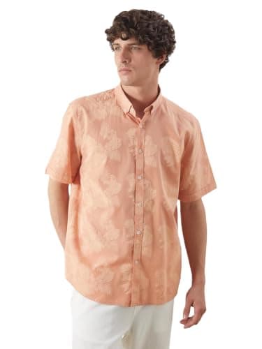 LC WAIKIKI Man Slim Fit Short Sleeve Patterned Poplin Men's Shirt
