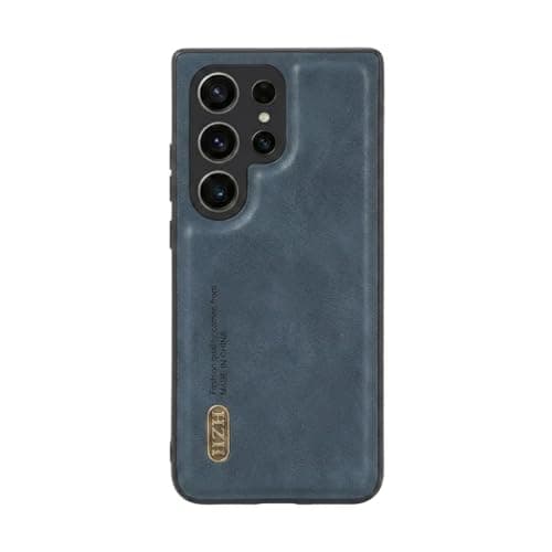 Leather Case For Luxury Faux Leather Protective Case For Stylish Compatible With (Samsung S23 Ultra) Design Protection Anti Fingerprint Protection Case Made Of Classic Vintage Faux Leather (Blue) Cellular phone case