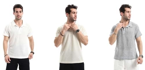 Red Circle Mens Bundle of 3 Ivory Dune Relaxed T-Shirt Bundle of 3 Ivory Dune Relaxed T-Shirt
