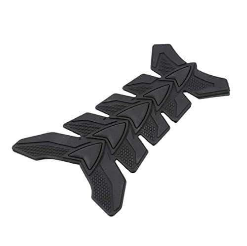 Motorcycle Fuel Tank Pad Protector, Fishbone Design, Black | Rubber Material, Scratch Protection, Universal Fit, 3D Textured Grip, Easy Installation