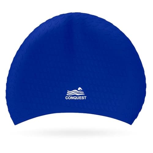 Swimming Cap CNQ Long Hair Silicone for Women & Men – Anti-Slip, Tear-Resistant, Waterproof Swim Cap with Extra Space for Long, Thick, or Curly Hair – Comfortable Fit, Easy On & Off