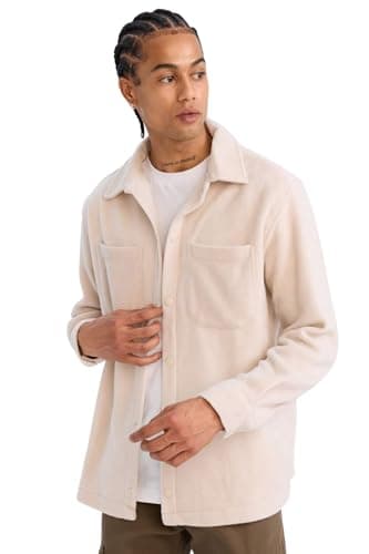 DeFacto Mens Relax Fit Woven Top Long Sleeve Shirt A4782AX Long Sleeve Shirt (pack of 1)