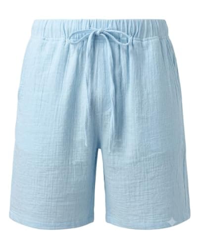Male Baby Blue Crinkled Shorts