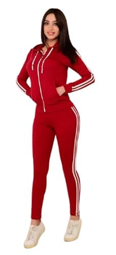 MIZAYA Women's Athletic Set - Zipper Hoodie + Sweatpants with Pockets - Fashion Comfortable Design for Girls and Women Track suit