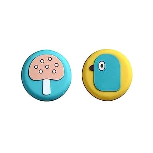 KRIVETY Self-Adhesive Cartoon Silicone Door Stopper Wall Protectors Crash Pad Doorknob Lock Buffer Guard Protective Pad Protector Collision Mat Knob Shield Rubber Pads for Furniture (Pack of 2) Doorstop