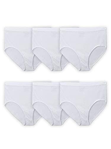 Fruit of the Loom Women's Eversoft Cotton Brief Underwear, Tag Free & Breathable, Available in Plus Size Underpants