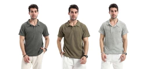 Red Circle Mens Bundle of 3 Ivory Dune Relaxed T-Shirt Bundle of 3 Ivory Dune Relaxed T-Shirt