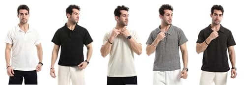 Red Circle Mens Bundle of 5 Ivory Dune Relaxed T-Shirt Bundle of 5 Ivory Dune Relaxed T-Shirt