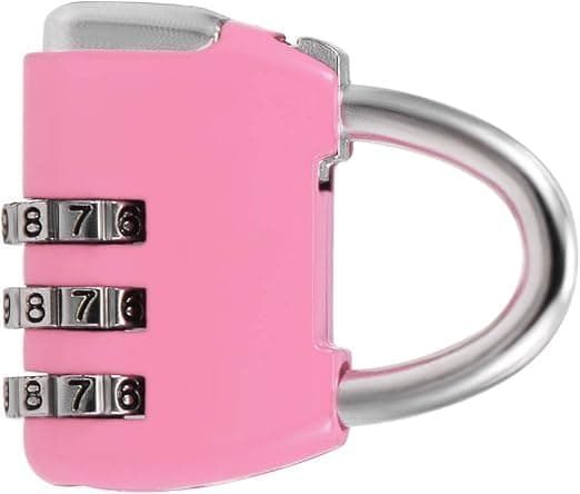 Durable Metal Combination Padlock with Resettable 3-Digit Code for Secure Storage Gym Lockers Travel Bags Cabinets and Internal Door Security Lock