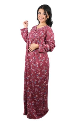 Dadosh Winter Nightgown - Winter Nightgown - Long Winter Cloak for Women - Comfortable Long Home Dress Nightgown nightshirt