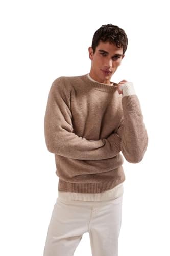 DeFacto Mens Relax Fit Crew Neck Tricot Pullover E8390AX Pullover (pack of 1)