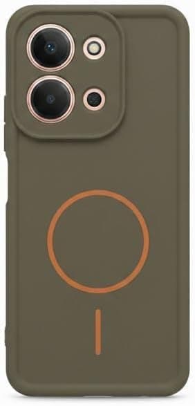 Protective cover Compatible with Redmi 15C Soft touch, compatible silicone case with raised edges, camera sensitivity, shockproof and fingerprint-resistant design -(Brown) Cellular phone case