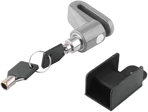 Safety Lock Anti-Theft Protection Mini Disc Lock Stainless Steel Motorcycle Scooter Wheel Brake Lock etc (gray-aga
