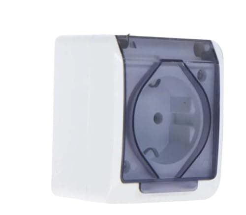 250V Outside Wall Breeze with Transparent Protection Cover - White (1) Home lighting accessory