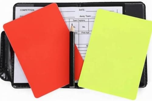 Football Referee Set, Red and Yellow Cards with Case, Notebook, Pencil Sporting goods