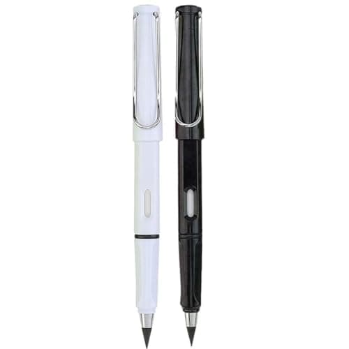 Portable Everlasting Pencils,Interesting Lightweight Infinite Pencil Inkless Writing Pen - for Home Office and School Use - multicolour - 2pcs Writing instrument