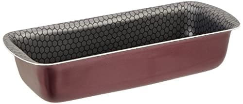 Trueval Rectangle Teflon Cake Mold, Size 30 - Maroon Baking pan