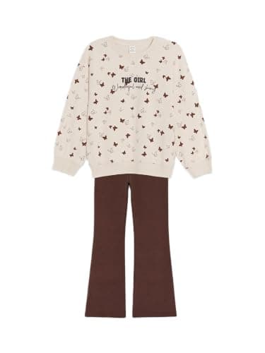 LC WAIKIKI Printed Girls' Thick Tracksuit Set Coordinated outfit