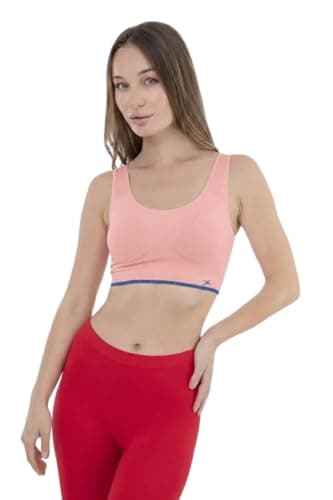 CARINA Womens Ribbed Contrast Trim Non Padded Plain Soft Bra
