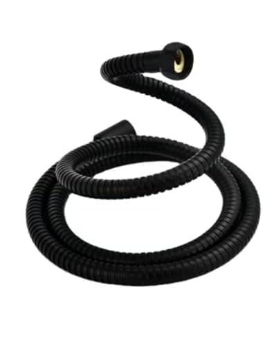 Flexible Shower Hose with Brass Inserts, 1.5 m Black, 3-Year No-Leak Design Black Shower Hose, Replacement Hose for Handheld Shower Extra Long Hardware tubing