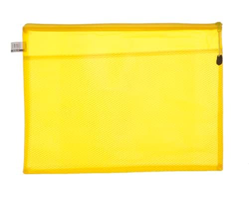 3A A3-1007 Plastic Zipper Paper Folder 30 * 42 cm 1 Piece - Yellow