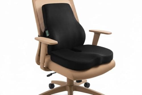 Memory Foam Medical Backrest and Seat Set – Full Back and Spine Support with Recessed Seat for Pressure Relief for Long Sitting in Car or Office Body positioner