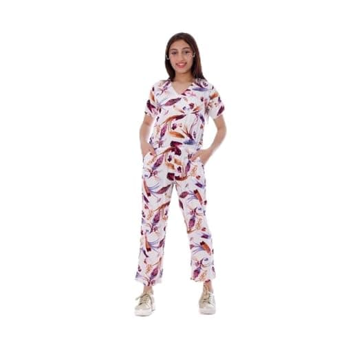 BEBO Girls Jumpsuit Pants 1/2 Sleeve 10 Years - White One piece outfit
