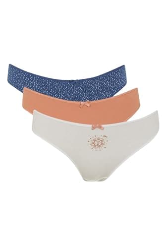 DeFacto Womens Casual Brief Underwear Package Slip Slip (pack of 3)