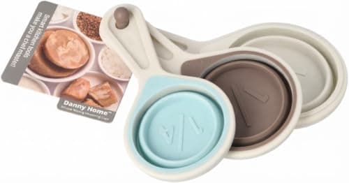 Danny Home DH1431 Silicone Measuring Cups and Spoons Set Food Grade Multi-Color Tools for Precise Baking and Cooking