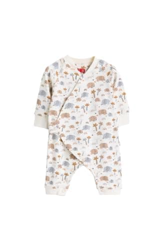 Junior Baby Boys Long Sleeve Romper Jumpsuit - Soft Cotton Blend One-Piece Outfit with Snap Closure, Printed Infant Playsuit, Multicolor, 03