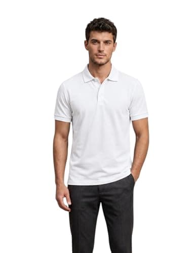 Miza Men's Casual Cotton Blend Button Down Polo Shirt - Stylish Design for Work and Outdoors