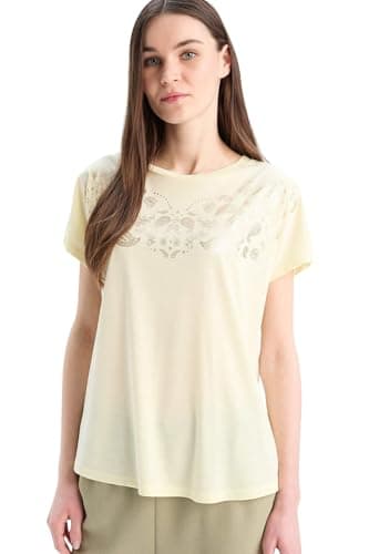 DeFacto Womens Traditional Batwing Bike Neck Short Sleeve Knitted Short Sleeve T-Shirt Short (pack of 1)