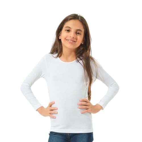 Mesery Girls Long Sleeve Top - White Shirt