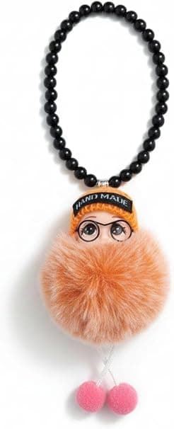 Beautiful and elegant chain - streamlined and elegant shape - modern shape - for car - orange pendant - AGA Keychain