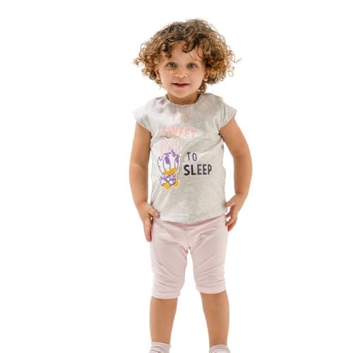 Jockey M M Girls Set Of 2 Pieces Sleeveless T-Shirt&Short Printed Too Sweet Baby & Toddler Sleepers (pack of 1) Pajamas