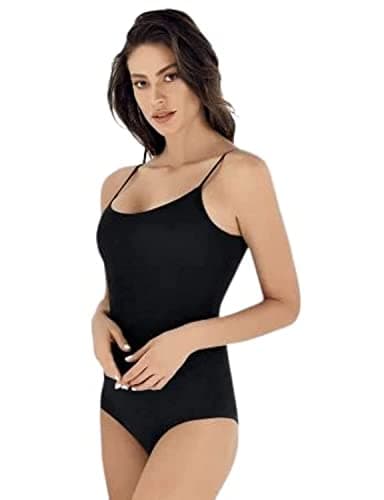 Cottonil Women Strap Solid Bodysuit Cotton Lycra Leotard