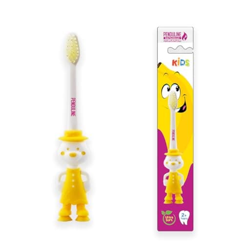 Penduline Kids Toothbrush | Ultra Soft | Yellow Color | Rubber base | Girl