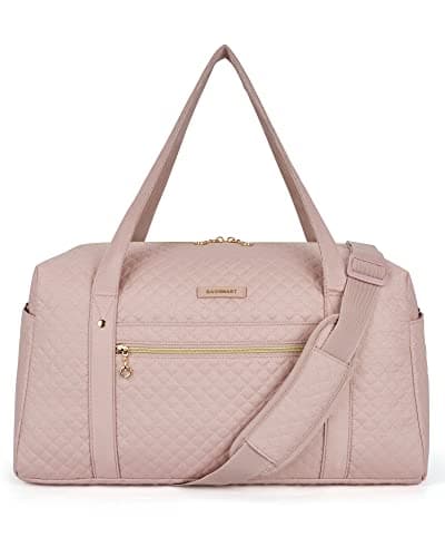 Travel Duffle Bag, BAGSMART Large Weekender Overnight Bag for Women Large Carry On Bag with Laptop Compartment, Shoes Bag (Black)