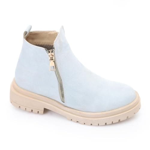 Minimal Suede-Texture Ankle Boot – 1533 | Metallic Croc-Embossed Statement Ankle Boot