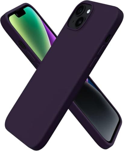 Case Cover (Compatible with iPhone 15 Plus) Case Liquid Silicone Case Full Body Protective Cover Shockproof Slim Phone Case Anti-Scratch Soft Microfiber Lining (Deep Purple) Cellular phone case