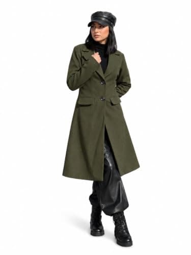 Women's Broadcloth Coat Olive | Broadcloth Fabric, Oil