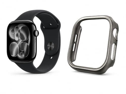 Case for Apple Watch Series 11 (2025) Series 10 46 mm,Ultra-Thin Protective Cover Frame [NO Screen Protector] for iWatch Series 10 46 mm, Silver Color